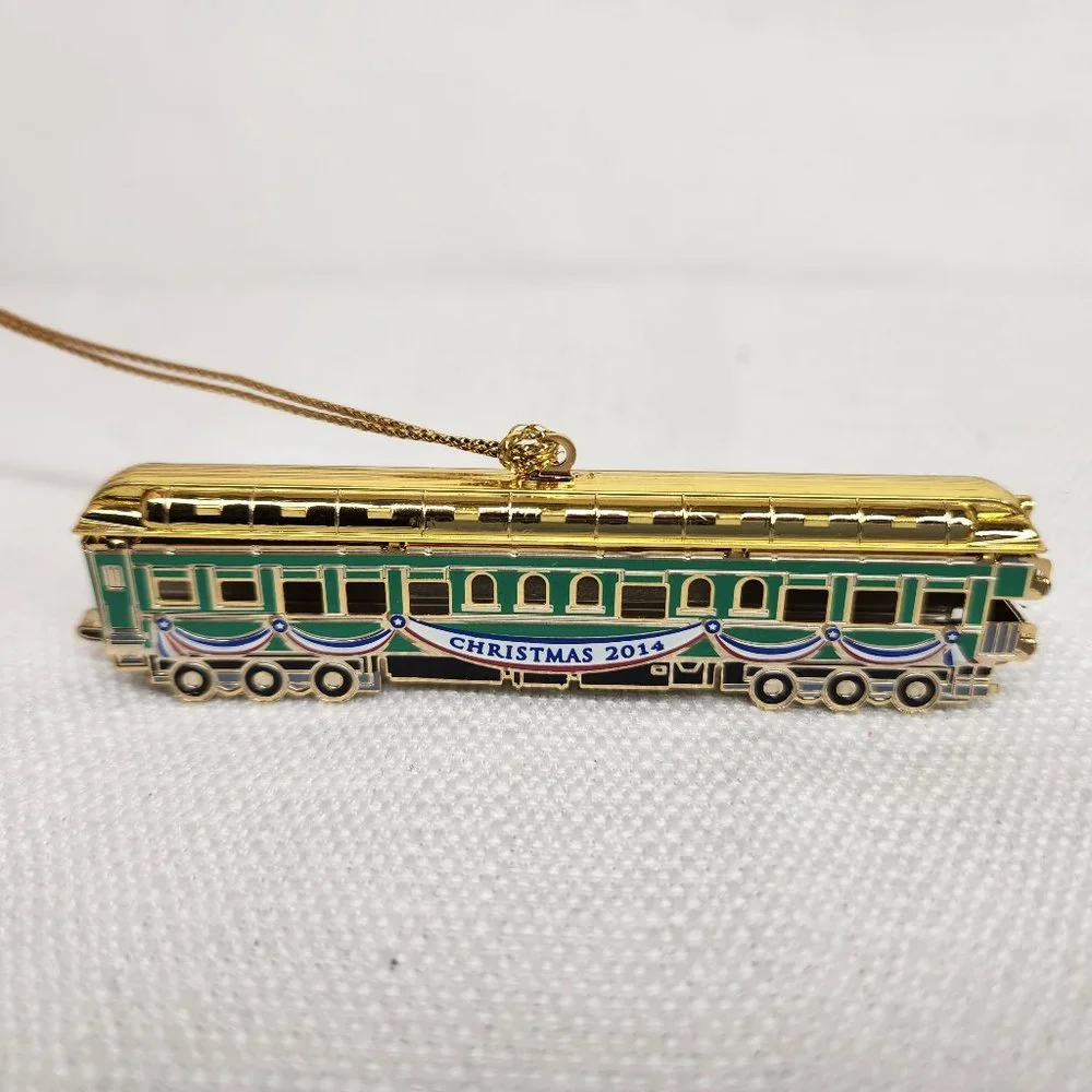 2014 White House Christmas Ornament Train WHHA Pullman car: 3¼